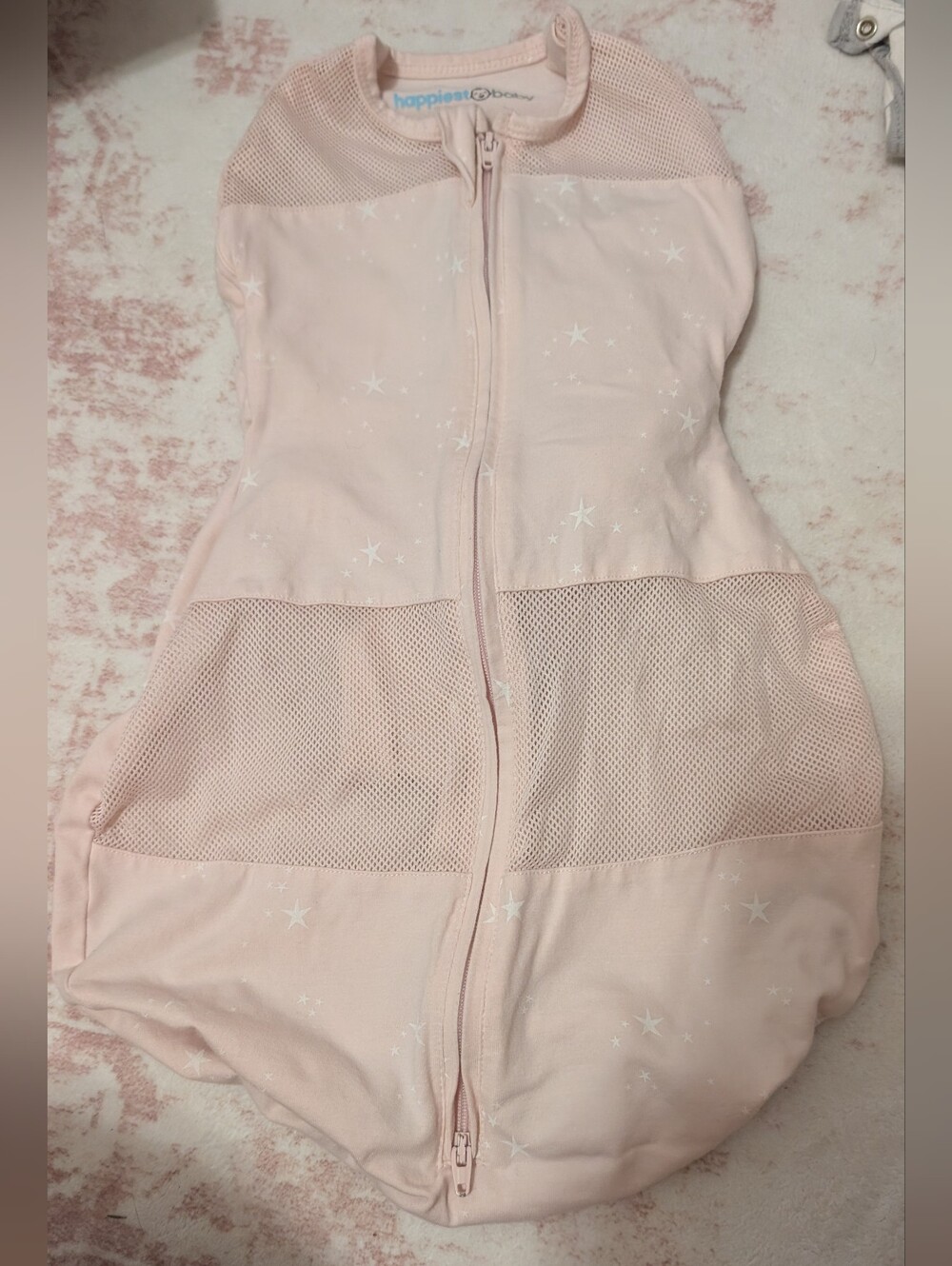 Baby Pink Star-Print Zip Sleep Sack